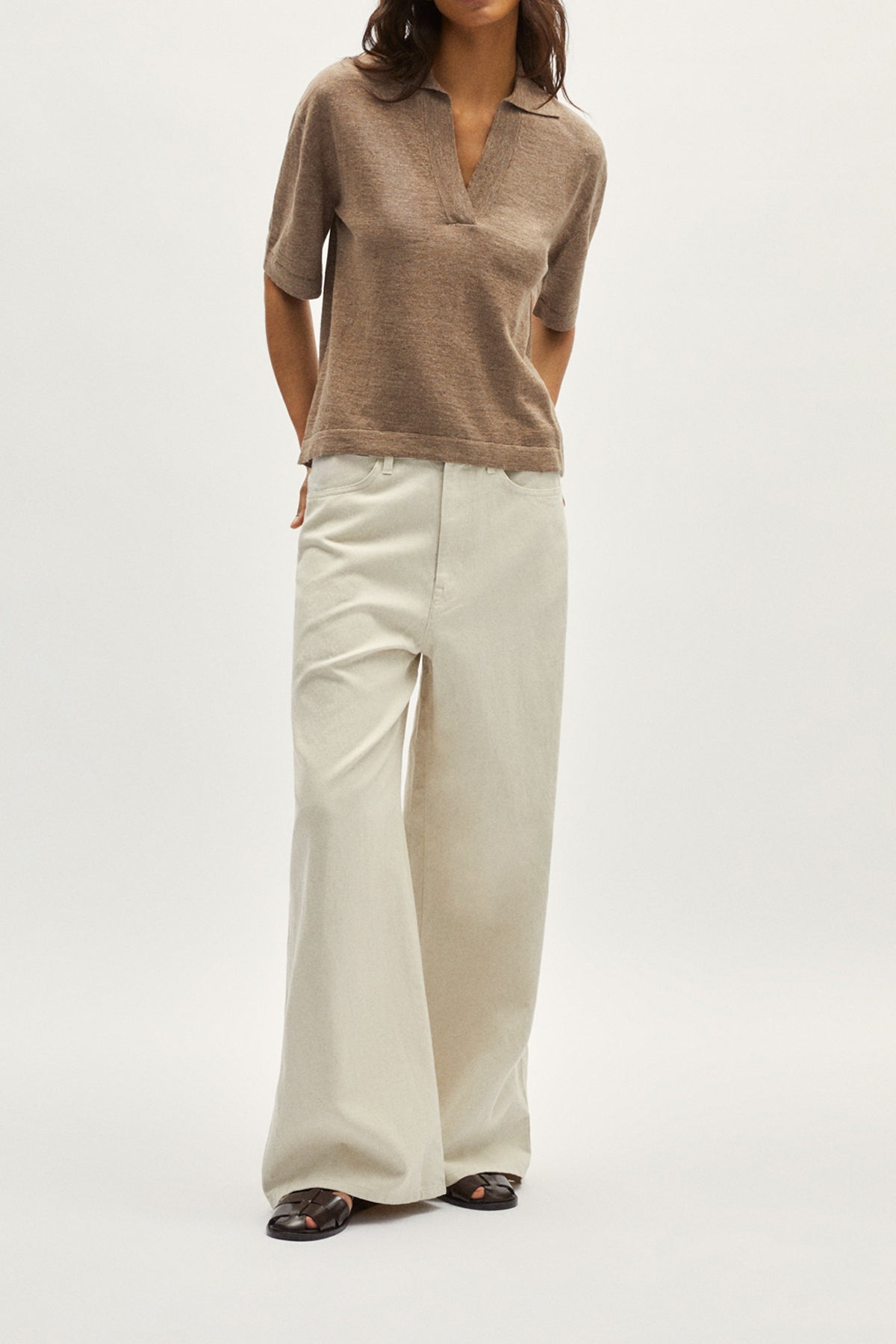The Linen Cotton Boxy Polo