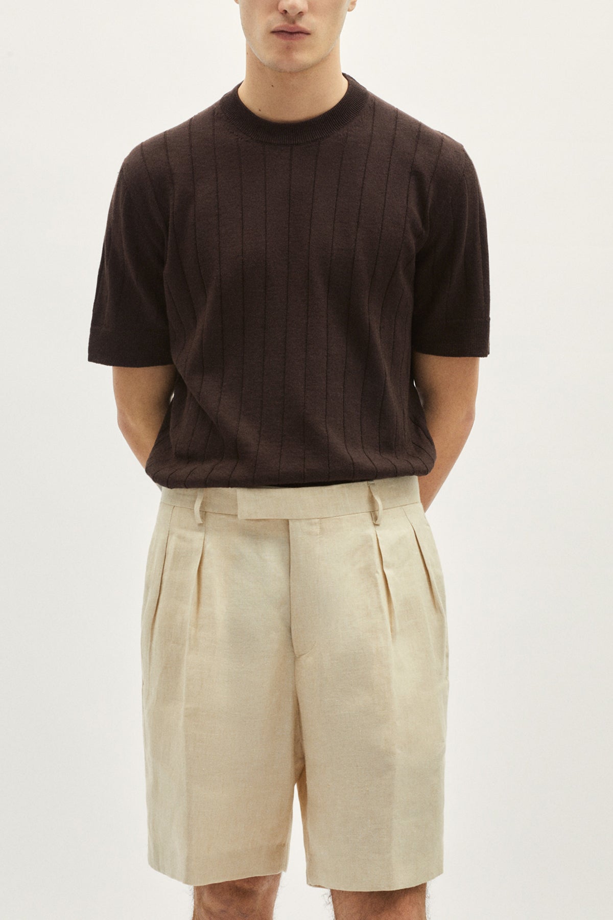 Bermuda-Shorts aus Leinentwill