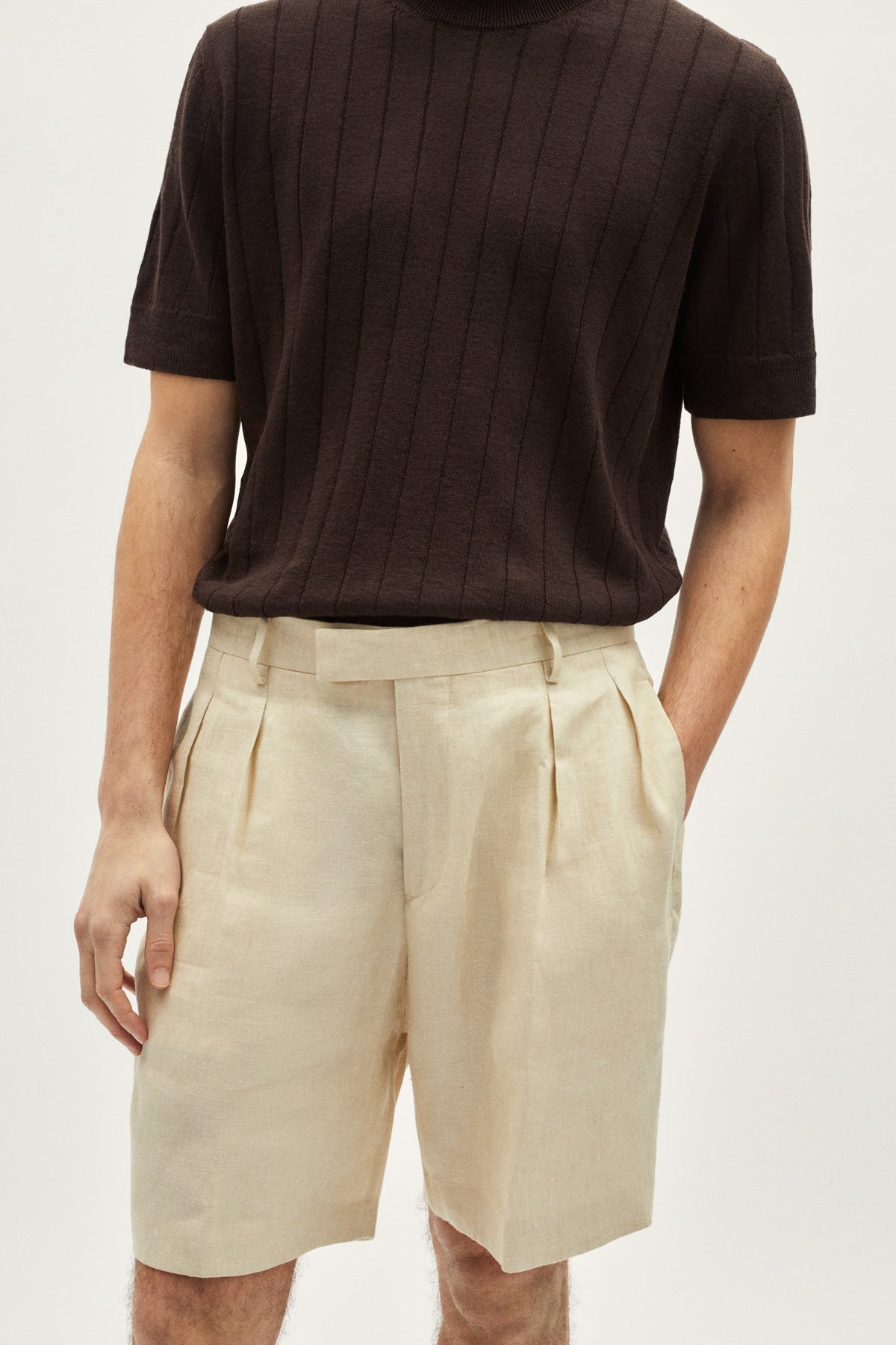 Bermuda-Shorts aus Leinentwill