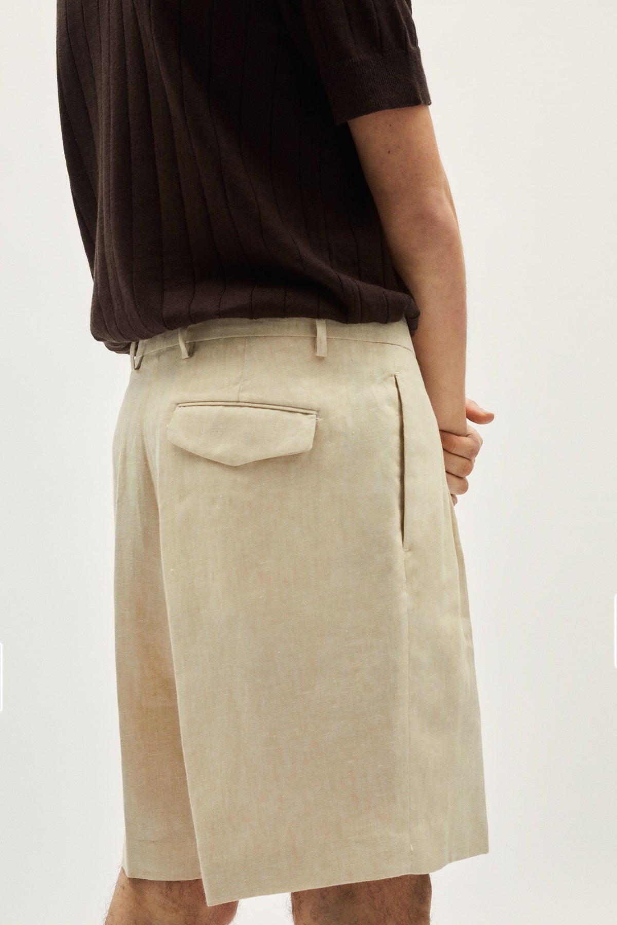 Bermuda-Shorts aus Leinentwill