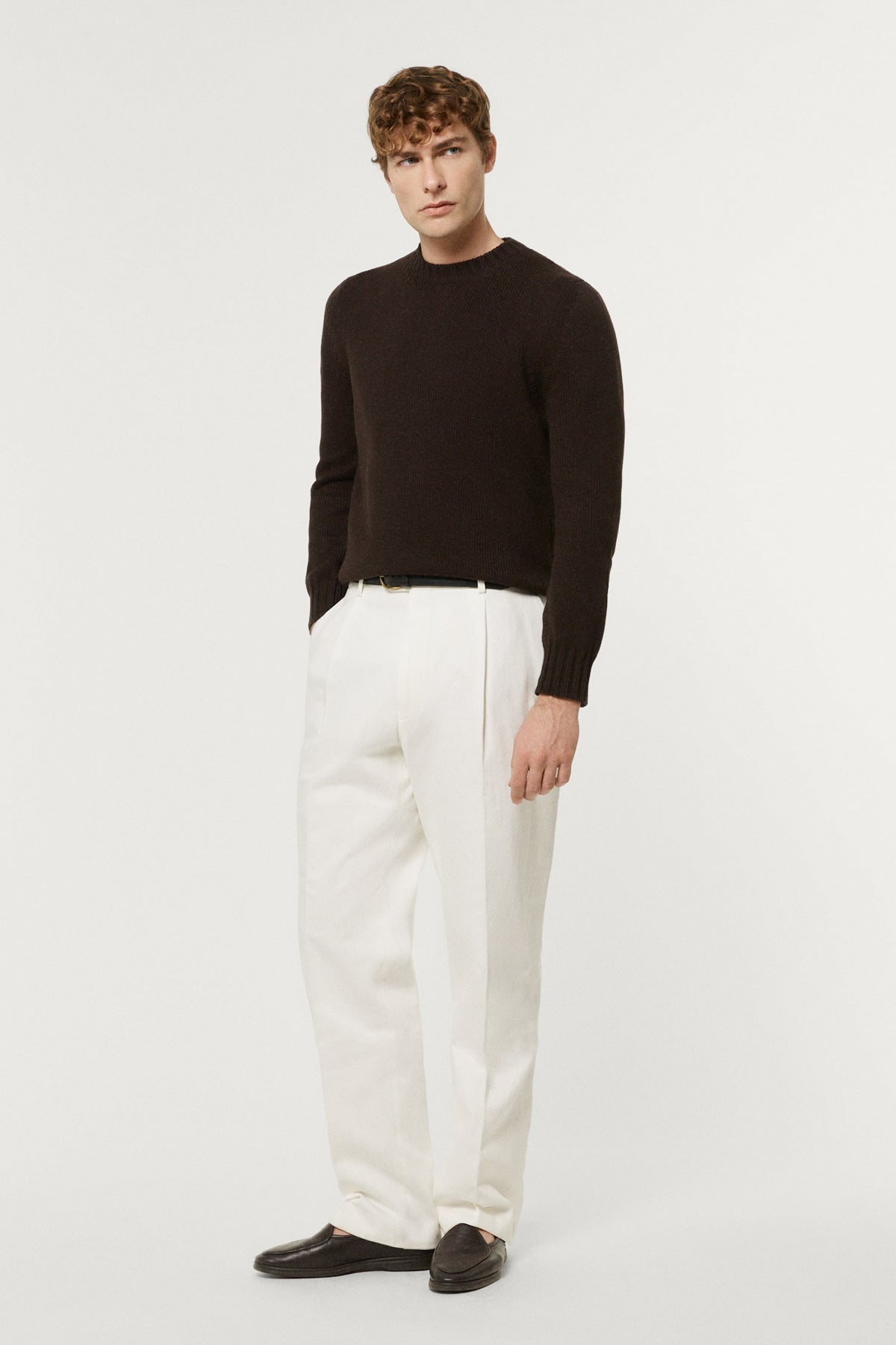 The Organic Cotton Tricot Crewneck brown