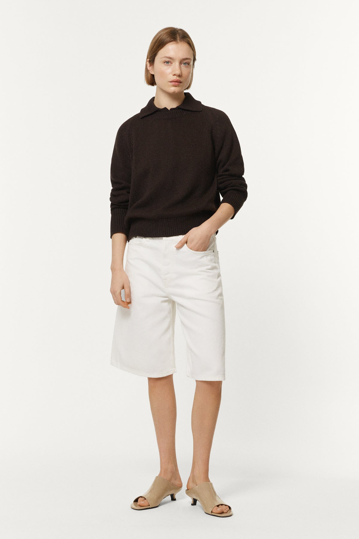 The Organic Cotton Tricot Sweater brown