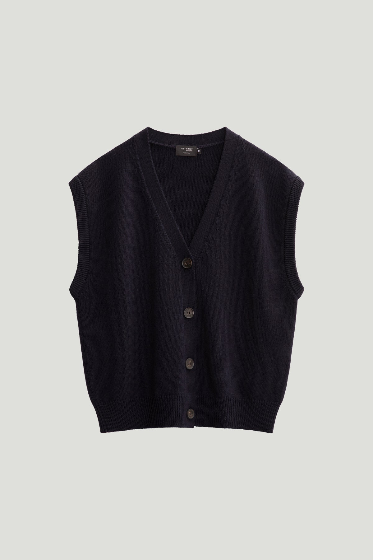 Gilet boutonné en laine mérinos