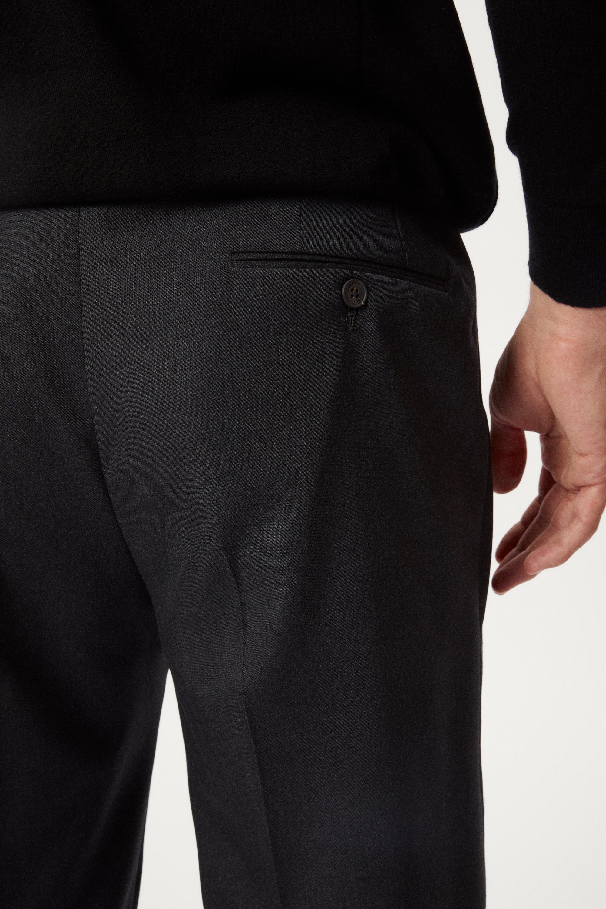The Twill Wool Sartorial Trousers with Double Pleats