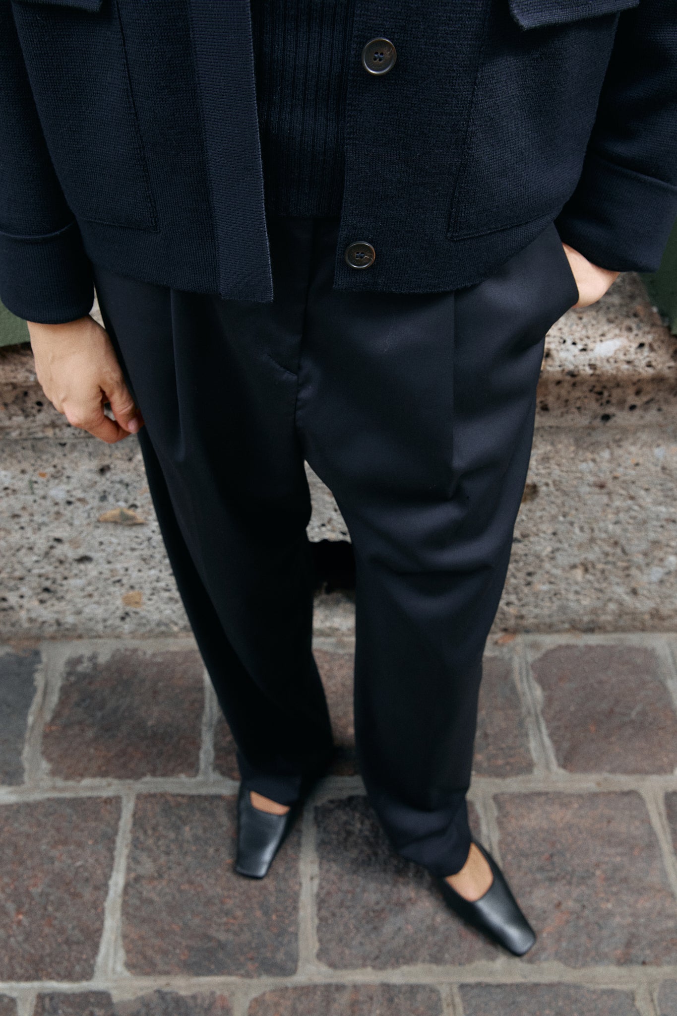 The Wool Tailored Pants with Pinces