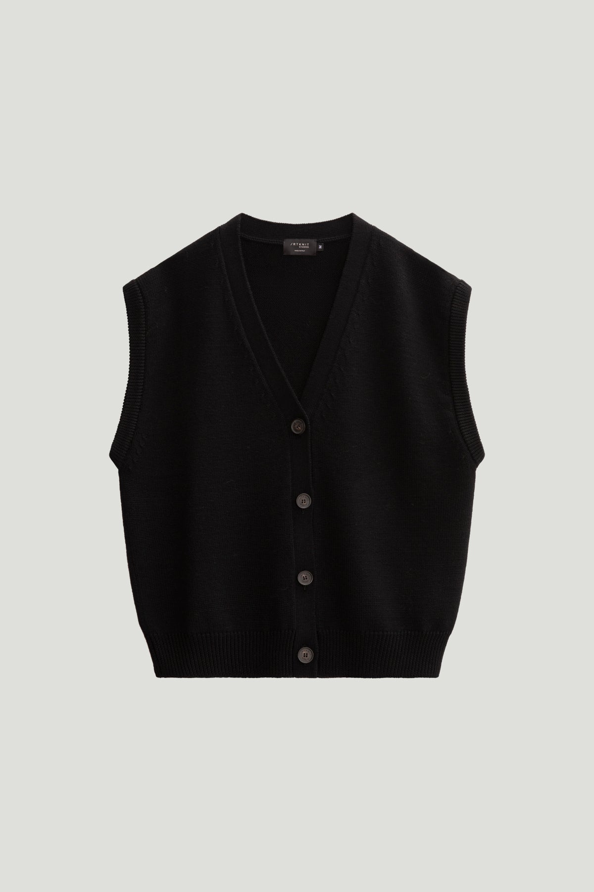 Gilet con Bottoni in Lana Merino