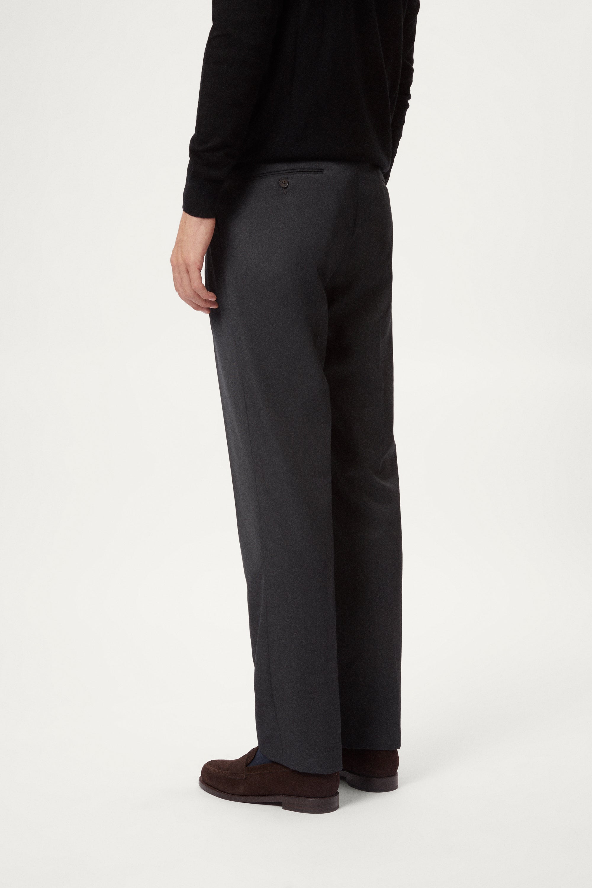The Twill Wool Sartorial Trousers with Double Pleats
